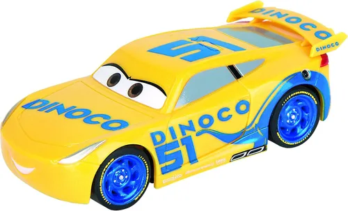 Miniatura 5 de Carrera FIRST, Disney/Pixar Cars - Pista de carrera en miniatura con 2 automóviles: Lightning McQueen y Dinoco Cruz, juego inicial de carrera a