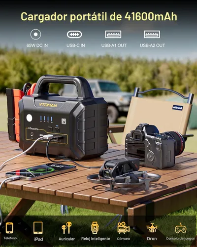 Miniatura 4 de VTOMAN V-Truck Pro 8000A Arrancador de Batería de Coche con Carga Rápida de 65W, Arrancador Portátil de 41600mAh para Todos los Motores de Gasolina