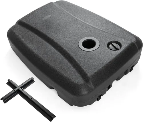 Miniatura 11 de Tangkula Base universal de sombrilla compensada, base resistente rellena de agua y arena con base cruzada y ruedas, soporte de paraguas con ruedas