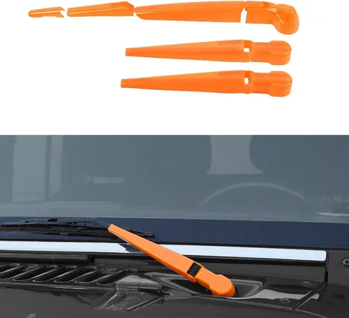 Miniatura 11 de RAZPOY JK Limpiaparabrisas frontal y trasero, 3 piezas, compatible con Jeep Wrangler JK JKU 2007-2017, azul