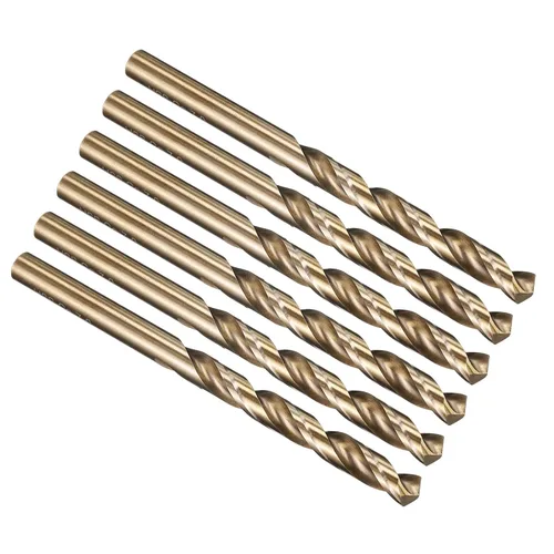 Miniatura 141 de PATIKIL Broca Jobber de 0.039 in, vástago recto M35 cobalto 5% acero de alta velocidad 135° acabado dorado para metal duro de acero inoxidable - 2