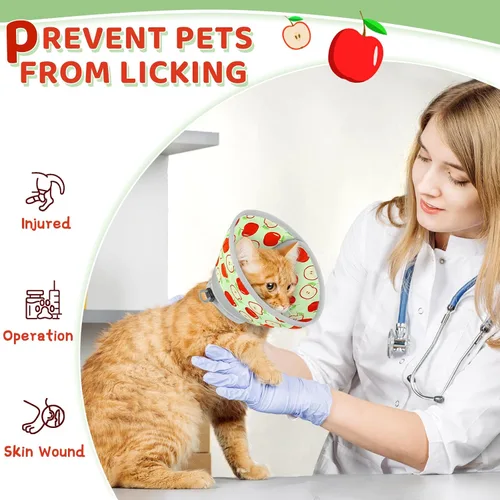 Miniatura 7 de Collar de cono de gato suave para dejar de lamer, ajustable, plegable, ligero, conos para gatitos después de la cirugía, recuperación para gatos