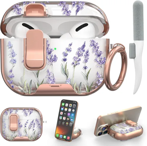 Miniatura 25 de Maxjoy Funda para AirPods 4, funda transparente para AirPod de 4ª generación, funda protectora suave y linda flor para AirPod 4 para mujeres