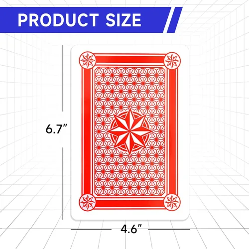 Miniatura 2 de GSE Games & Sports Expert Naipes jumbo, cartas grandes de gran tamaño, póker enorme para adultos, personas mayores, decoraciones de fiesta de casino