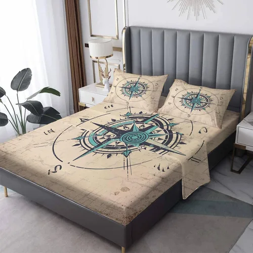 Miniatura 49 de Juego de sábanas tamaño individual: sábanas y fundas de almohada, sábanas y fundas de almohada, microfibra suave y bolsillo profundo y patrón sin