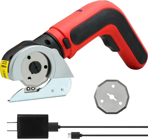 S&F STEAD & FAST Herramienta eléctrica de corte de cartón de 4 V, tijeras eléctricas inalámbricas para caja, tela, alfombra, cortador de energía con
