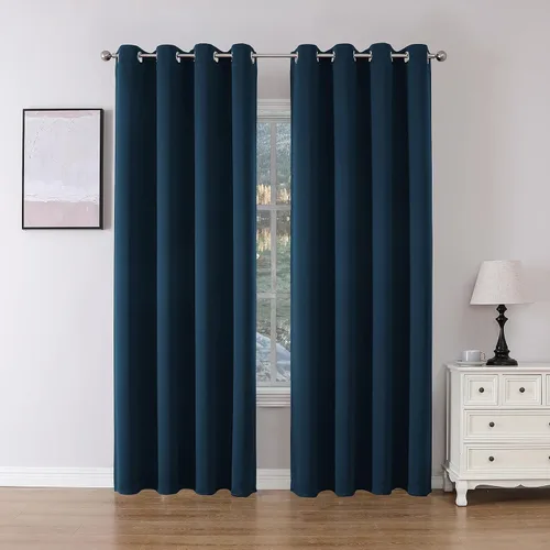 Miniatura 57 de Joydeco Cortinas opacas para dormitorio de 72 pulgadas de largo, 2 paneles de cortinas con aislamiento térmico para oscurecer la habitación
