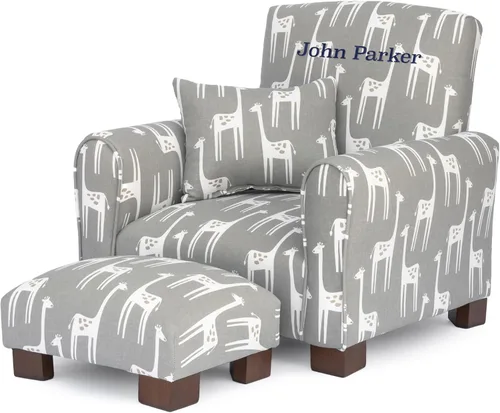Miniatura 31 de Sillón personalizado para niños pequeños, mecedora tapizada con personalización, silla para niños pequeños con nombre personalizado, cómodo sillón