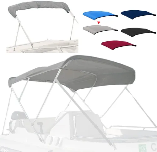 Miniatura 20 de Funda de repuesto para parte superior Bimini de 3 arcos, resistente a la decoloración y a las grietas, poliéster de grado marino 600D, impermeable