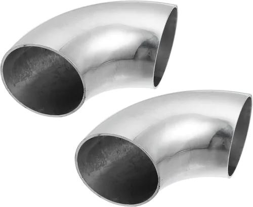 Miniatura 13 de X AUTOHAUX 2 piezas OD 2.25 pulgadas 90 grados 1.5mm de espesor Codo curvo de mandril SS304 de acero inoxidable tubo curvado para tubo de escape