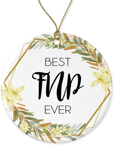 Family Nurse Practitioner Christmas Ornament - Christmas Ornament Gift for Fnp - World's Best Fnp - Best Fnp Ever - Family Nurse Practitioner Gifts
