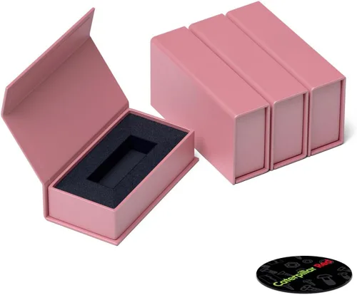 Miniatura 3 de 4 cajas de regalo magnéticas USB para presentación, color rosa bebé, unidades flash, unidades extraíbles, boda, fotografía
