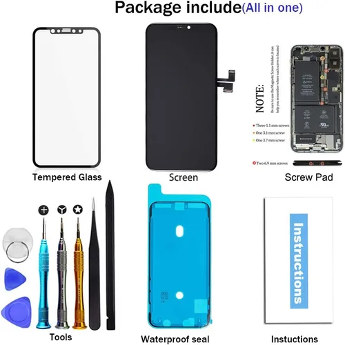 Miniatura 5 de para iPhone 11 Pro Max Reemplazo de pantalla 6.5 pulgadas LCD Pantalla 3D Touch Digitalizador Marco Ensamblaje Kit de reparación completo