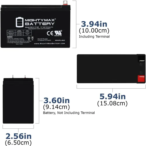 Miniatura 2 de Mighty Max Battery Batería de repuesto de 12V 9AH SLA para Generac GP8000E generador eléctrico