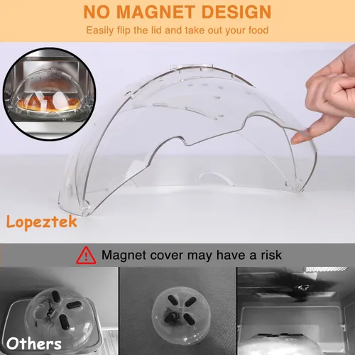 Miniatura 3 de Cubierta Volteable para Salpicaduras de Microondas, Cubierta de Microondas para Alimentos, Platos, Cubierta de Plato de Microondas Más Alta