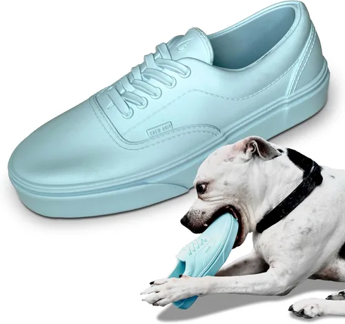 Miniatura 8 de Juguete masticable para perros con sabor a carne de res, zapato deportivo, grande, goma natural, resistente, rosa polvo Rosado Powder