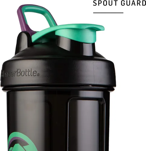 Miniatura 4 de BlenderBottle - Botella agitadora Pro Series Marvel perfecta para batidos de proteínas y preentrenamiento, 28 onzas, Capitán Marvel