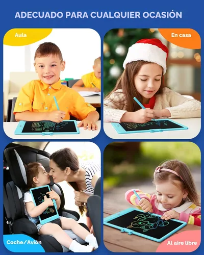 Miniatura 5 de Bravokids Juguetes para niñas y niños de 3 a 6 años, tableta de escritura LCD tablero de dibujo de 10 pulgadas, almohadillas de dibujo electrónicas