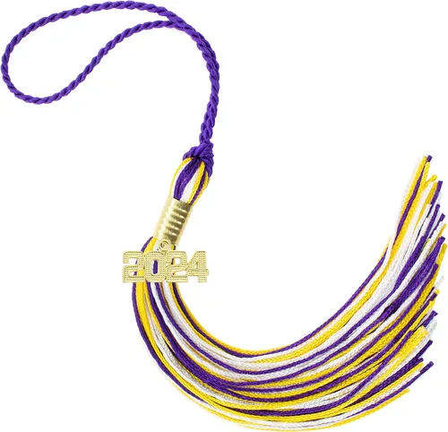 Miniatura 601 de Borla de graduación Aqua 2022, todos los colores escolares disponibles, fabricada en Estados Unidos