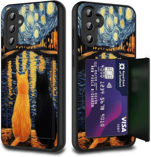 Miniatura 48 de Funda híbrida de doble capa con función atril para Samsung Galaxy A16 5G de 6.9 pulgadas, diseño de vaca con bandera estadounidense