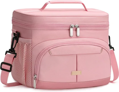 Miniatura 13 de Caja de almuerzo Pritent para hombre y mujer, bolsa de almuerzo aislada, bolsa refrigerante a prueba de fugas, bolsas de almuerzo con asa extraíble