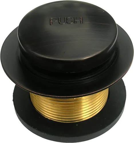 LASCO 03-4809OB Colador de drenaje de bañera de latón con tapón estilo punta y buje de rosca fina x curso, 1-1/4 pulgadas x 1-1/2 pulgadas, bronce