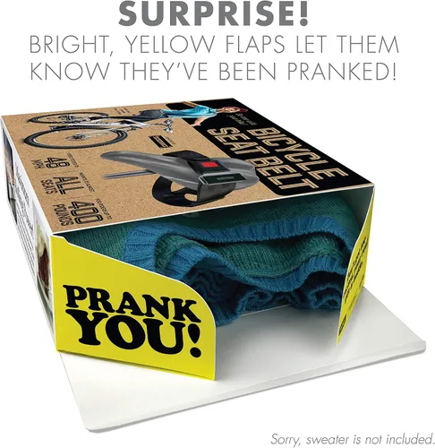 Miniatura 2 de Caja de Regalo de Broma de Cinturón de Seguridad para Bicicleta, Envuelve Tu Regalo Real en una Divertida Caja de Regalo de Broma Auténtica Prank-O