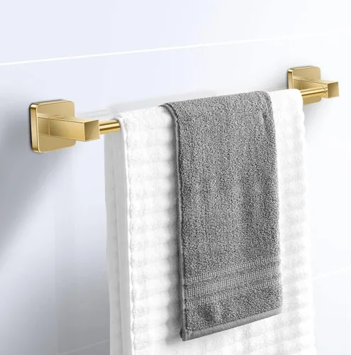 Miniatura 4 de Juego de accesorios de baño de 4 piezas, juego de toallero que incluye barra de toalla de mano de 17 pulgadas, anillo de toalla, ganchos