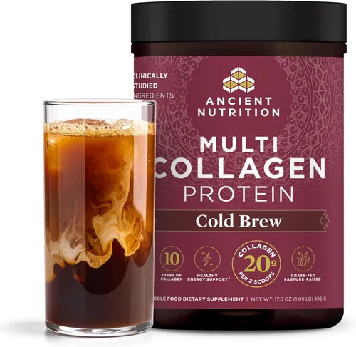 Miniatura 16 de Ancient Nutrition - Péptidos de colágeno en polvo, proteína multi-colágeno, para mujeres y hombres, con vitamina C, probióticos, colágeno