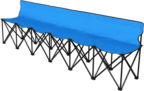 Miniatura 12 de Flexzion Asiento de banco plegable portátil, 6 plazas, banco de fútbol plegable, asientos portátiles para gradas, camping, línea lateral, con Negro