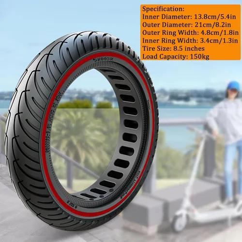 Miniatura 6 de 8.5 Pulgadas Neumático Sólido, Neumático para Patinete Eléctrico Reemplazo de Neumáticos para Xiaomi M365 /Pro /1S /Pro2 /Essential/Gotrax Gxl V2