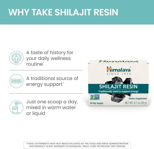 Miniatura 4 de Himalaya Resina n Shilajit, superalimento energético, 60% ácido fúlvico, sin OMG, tarro de 0.7 oz (20 g), suministro para 40 días