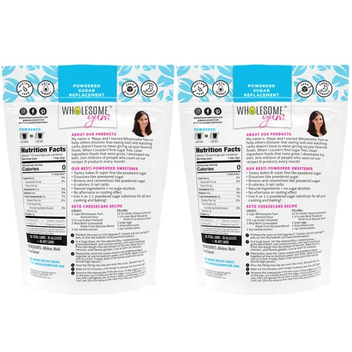 Miniatura 3 de Wholesome Yum Besti Sustituto Natural de Azúcar en Polvo - Mezcla de Edulcorante de Fruta de Monje para Repostería Keto con Alulosa (Sin Eritritol)