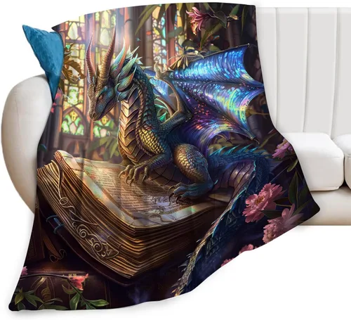 Miniatura 27 de Manta de Polilla Suave y Esponjosa de Vellón Gótico Mariposa Luna Mantas Decorativas Acogedoras y Cálidas de Franela de Felpa Regalos para Niños