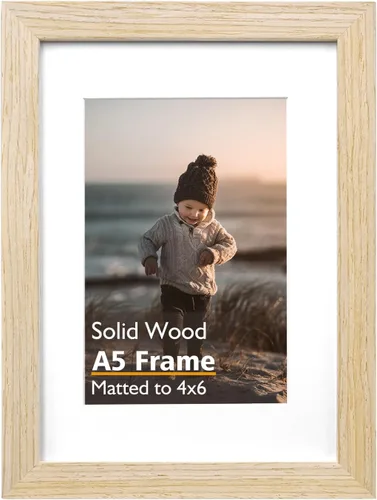 Miniatura 24 de KINLINK 3.5x5 Picture Frame, Ash Black Solid Wood Frame with Plexiglass for Table Top and Wall Mounting, Photo Frame for Horizontal or Vertical
