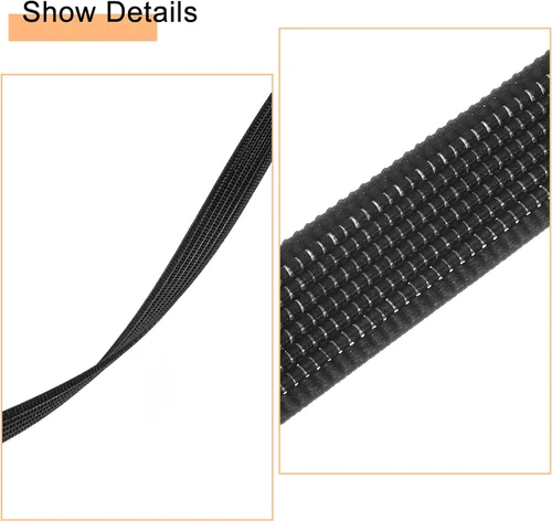 Miniatura 4 de uxcell Deshuesado para coser, 1 pieza de 5 yardas y 0.236 in – corsé de poliéster de alta densidad para vestido de novia, vestido de novia (negro)
