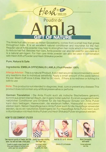 Miniatura 6 de Hesh Herbal Amla Powder 100GM 3.5 oz Polvo de hierbas 100% natural
