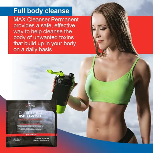 Miniatura 7 de Wellgenix Puriclean Instant Max Cleanser - 7 días de desintoxicación, sabor a ponche de frutas, limpieza de sistema de cuerpo completo, eliminación