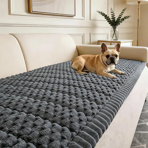 Miniatura 12 de Funda para sofá para perros lavable, fundas para sofá de 3 cojines no deslizantes, duraderas y peludas, funda para sofá apta para mascotas