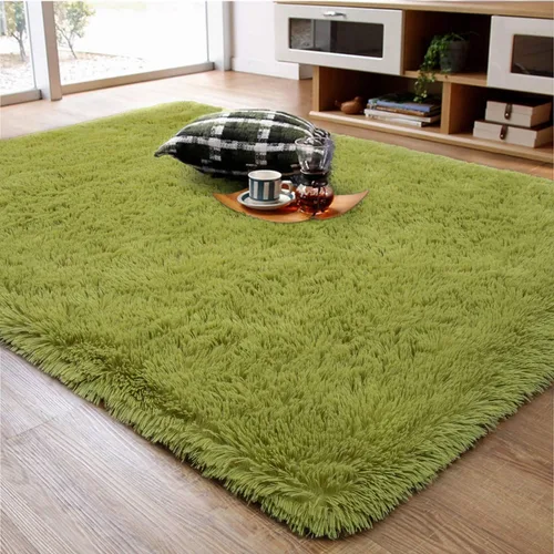 Miniatura 10 de Ompaa Alfombra Esponjosa, Alfombras de Área Súper Suaves y Peludas para Dormitorio y Sala de Estar - 6' x 9' Alfombra Grande de Felpa Peluda Shag