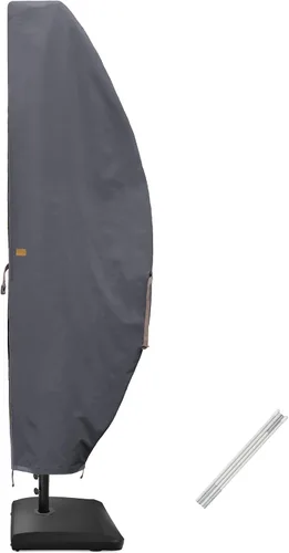 Miniatura 9 de Funda para Sombrilla de 6 a 9 pies para Sombrillas de Patio, Funda para Sombrilla de Mercado Impermeable y Duradera con Cremallera y Varilla