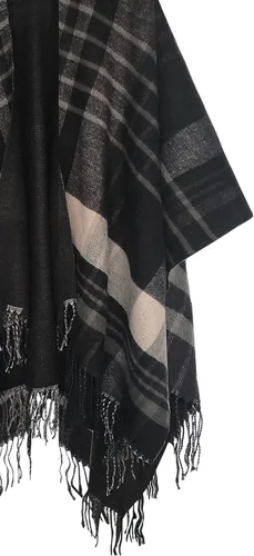 Miniatura 9 de Urban CoCo Poncho vintage de invierno para mujer, capa con borlas, chal envolvente