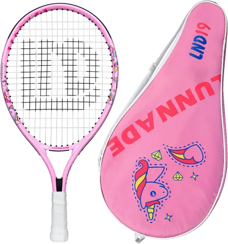 Raqueta de tenis para niños y jóvenes, raqueta de tenis juvenil de 19/21/23/25 pulgadas con cubierta, adecuada para principiantes niños y niñas de 3