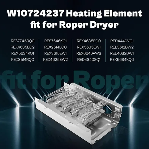 Miniatura 5 de Elemento calefactor compatible con secadora Roper Whirlpool RED4516FW0-279838 W10724237 2406028 Elemento calefactor compatible con secadora Roper