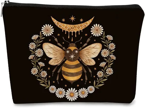 Miniatura 7 de Bolsa de maquillaje floral, bolsa de cosméticos de flores, bolsa de maquillaje estética, bolsa de maquillaje pequeña, bolsa de maquillaje
