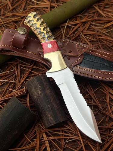 Miniatura 2 de Poshland Cuchillos de acero de Damasco hechos a mano de edición limitada y personalizados, variedad de tamaños y diseños de mango TR- 2169 D2 Acero