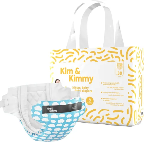 Miniatura 28 de Kim & Kimmy Pañales ecológicos, recién nacidos, hasta 11 libras, 32 pañales – Protección contra fugas de 12 horas, sin erupciones, hipoalergénicos
