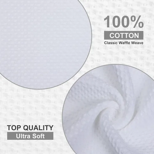 Miniatura 91 de Kitinjoy - Paños de cocina de 100 % algodón, tela de tejido gofrado, paño de limpieza ultrasuave, absorbente y de secado rápido. Beige