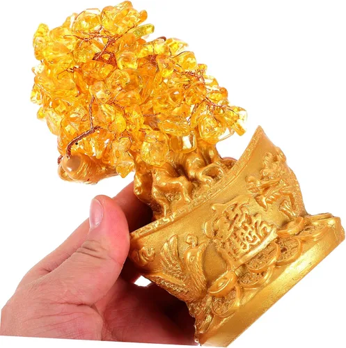 Miniatura 9 de LIFKOME Estatua única del árbol de la suerte del árbol del dinero del arte del cristal del adorno de la suerte para el regalo de la decoración china