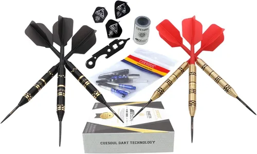 Miniatura 5 de CUESOUL JAZZ PLUS Dardos de punta de acero 0.74 oz con AK5 Dardos de vuelo y todos los accesorios de dardos Con forma delgada